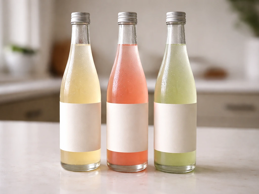 Close-up of Skinnygirl-style cocktail bottles on a clean counter with soft natural light.